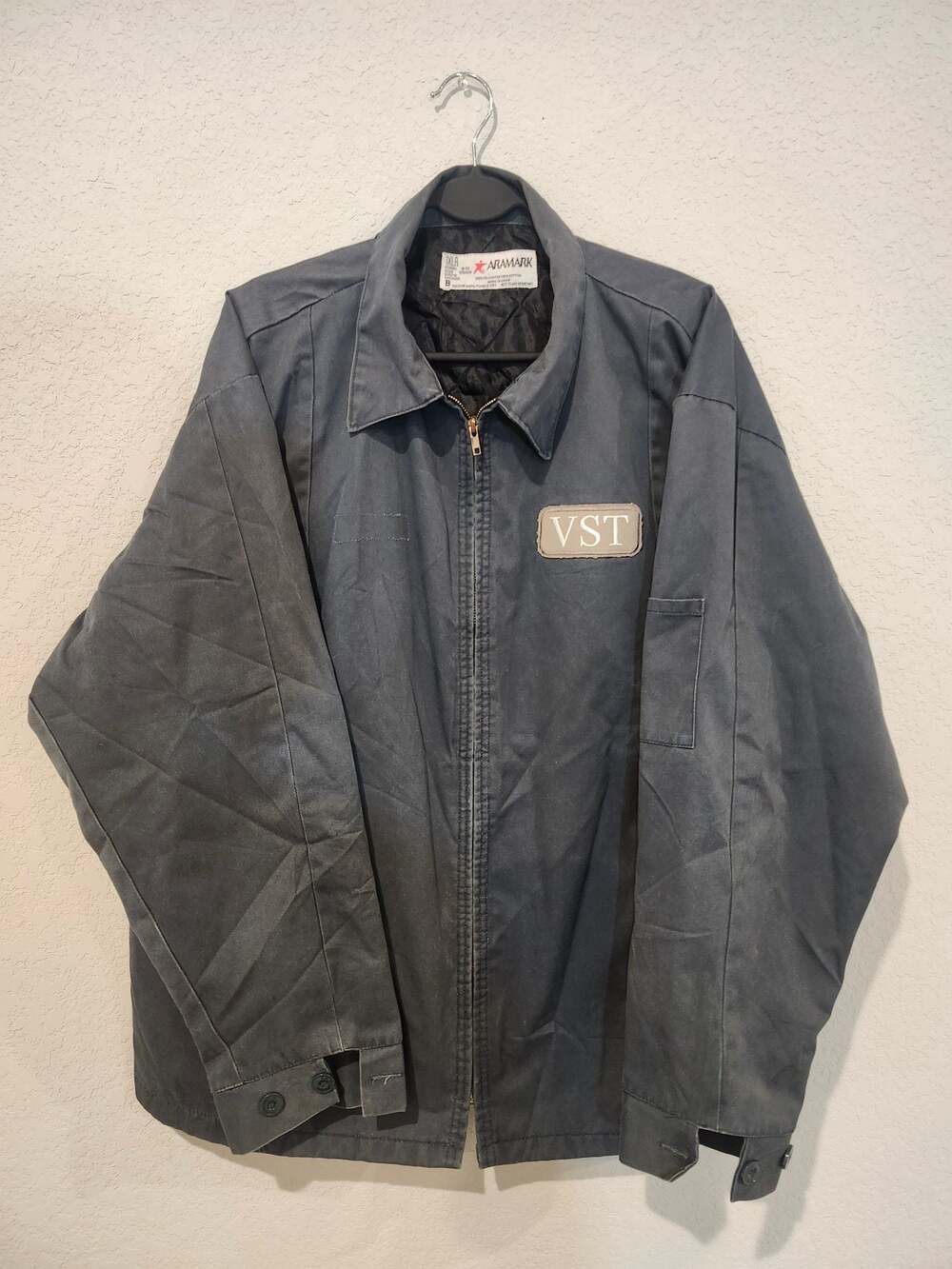 Aramark Men's Quilted Lined Industrial Work Jacket with VST Patch